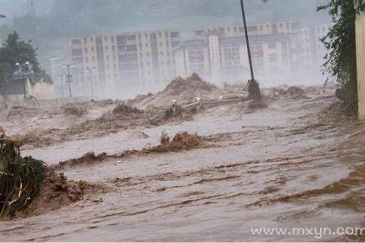 梦见发大水逃命