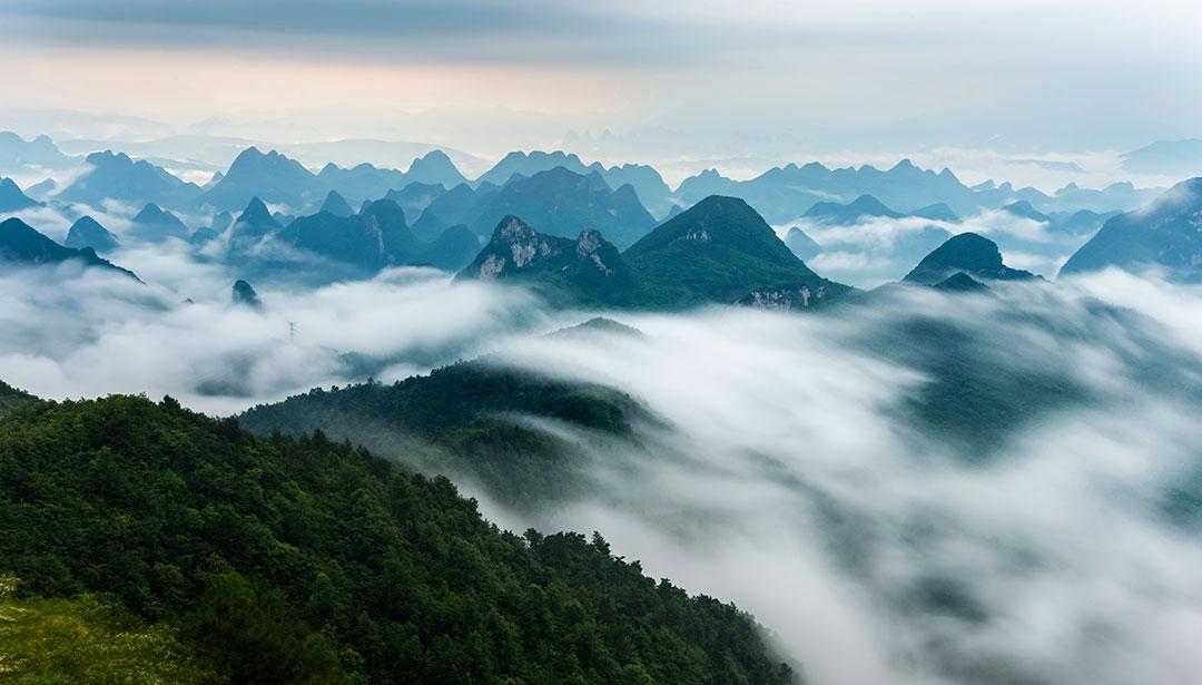 桂林第五湖清秀湖旅游